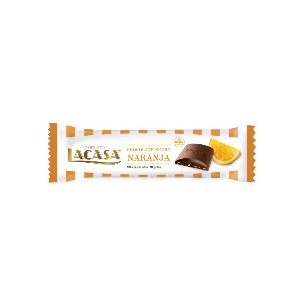 Lacasa Chocolatina Chocolate Negro con Naranja Natural
